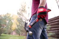 INTERTOOL Curved Claw Hammer, 1 lb., 12" Fiberglass Handle | HT08-0223