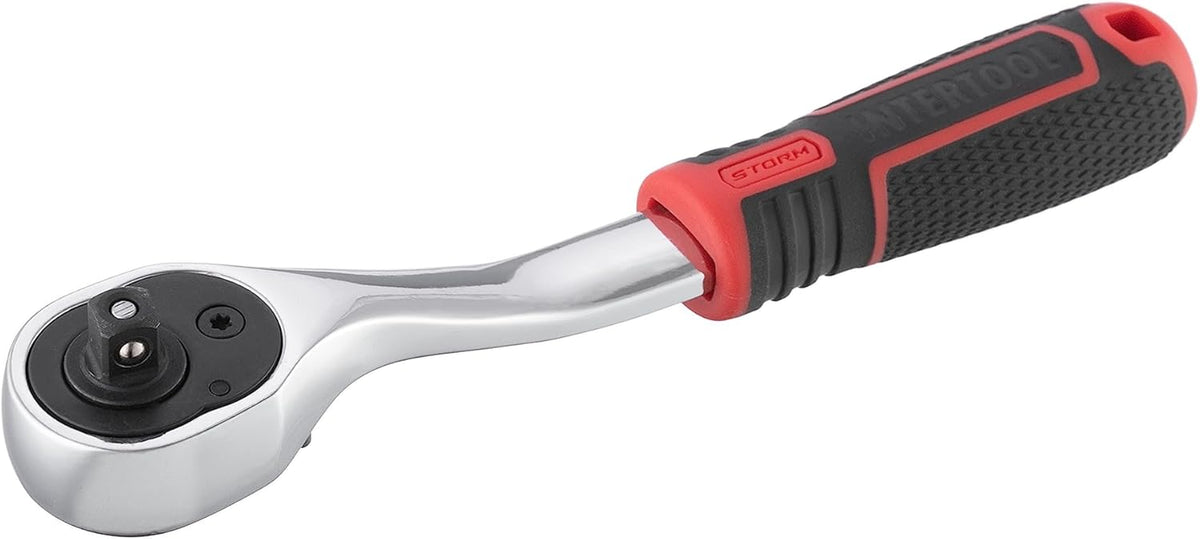 INTERTOOL 3/8" Drive Ratchet, 72-Teeth, Offset, 8" | ET08-8002