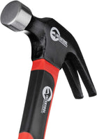 INTERTOOL Curved Claw Hammer, 1 lb., 12" Fiberglass Handle | HT08-0223