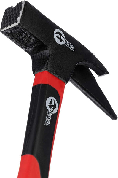 INTERTOOL Carpenter’s Roofing Hammer, 21 oz., 13" Fiberglass Handle | HT08-0230