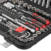INTERTOOL 1/4", 3/8", 1/2" Drive Socket Set, Metric, 156 pcs | ET08-8156