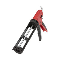 Pistola de calafateo antigoteo INTERTOOL - Relación de empuje 12:1, pistola de silicona antigoteo de 10 oz para ventanas, baños y cocinas | HT08-0028