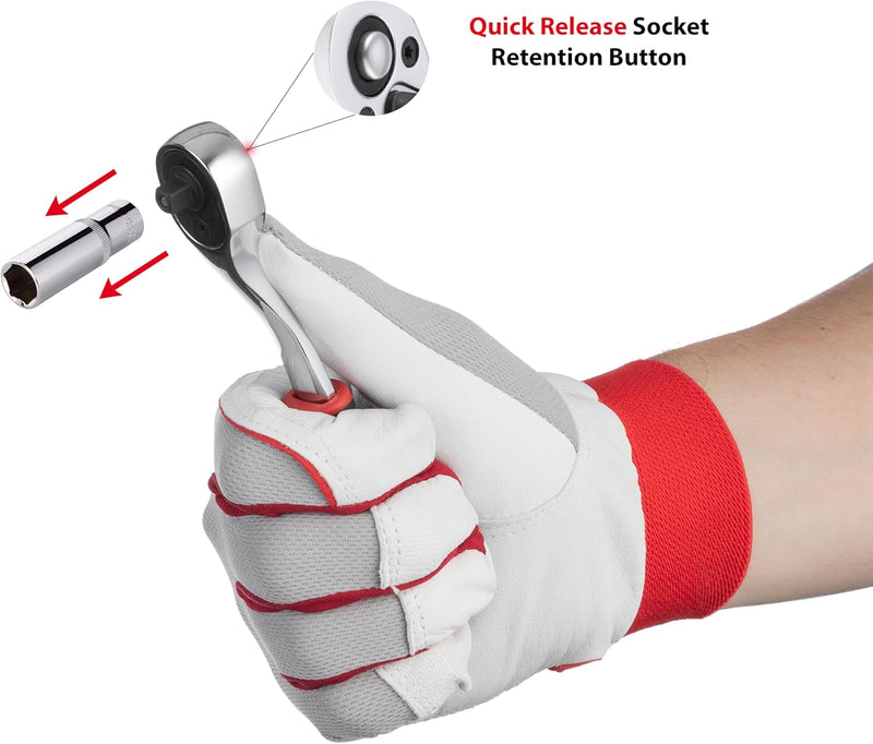 Juego de vasos de trinquete INTERTOOL de 1/4", 11", con desplazamiento, 12 piezas | ET08-8012 