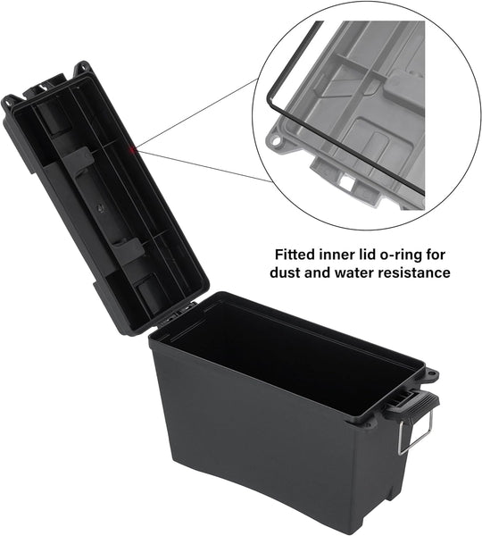 INTERTOOL Field Box - Stackable, Water-Resistant, Secure Latch, Lockable, Protective Ammo Can | BX08-0290