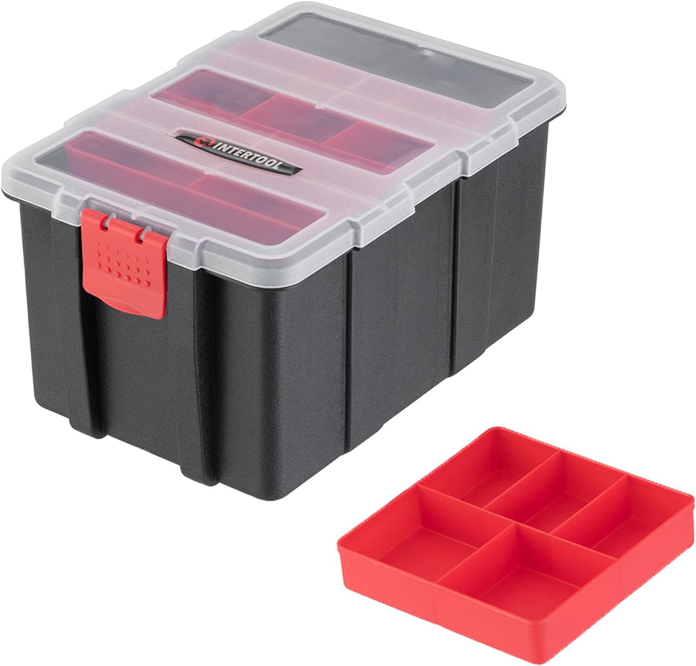 INTERTOOL Small Parts Organizer Box with Removeable Tray | BX08-4041