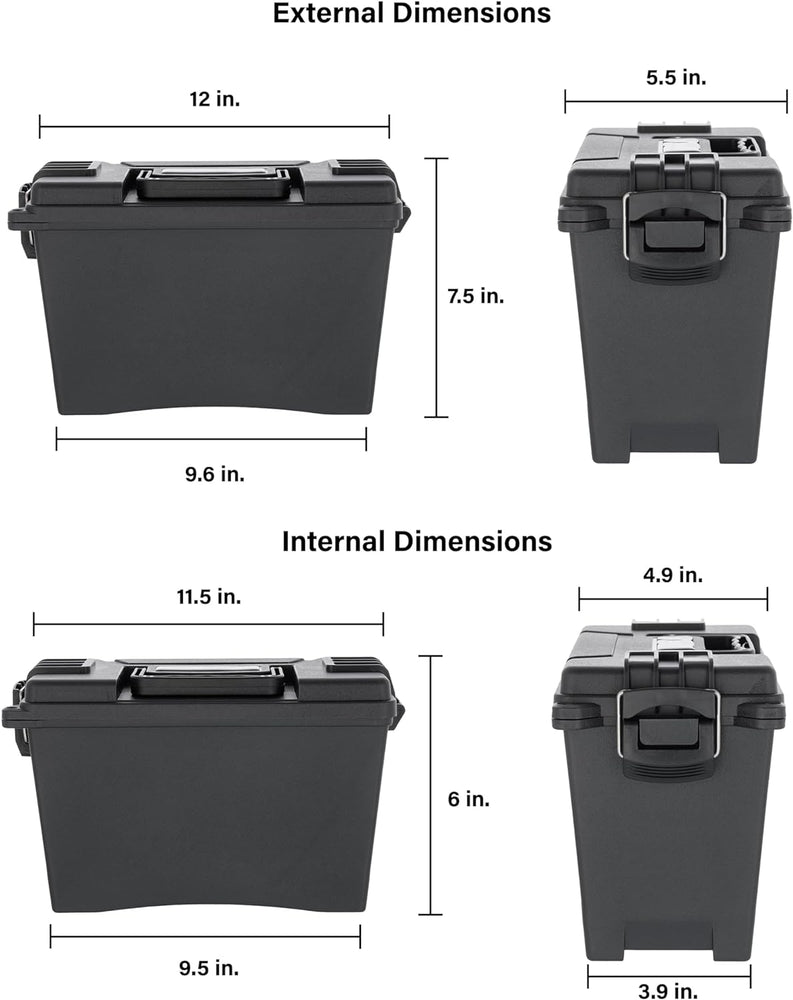 INTERTOOL Field Box - Stackable, Water-Resistant, Secure Latch, Lockable, Protective Ammo Can | BX08-0290
