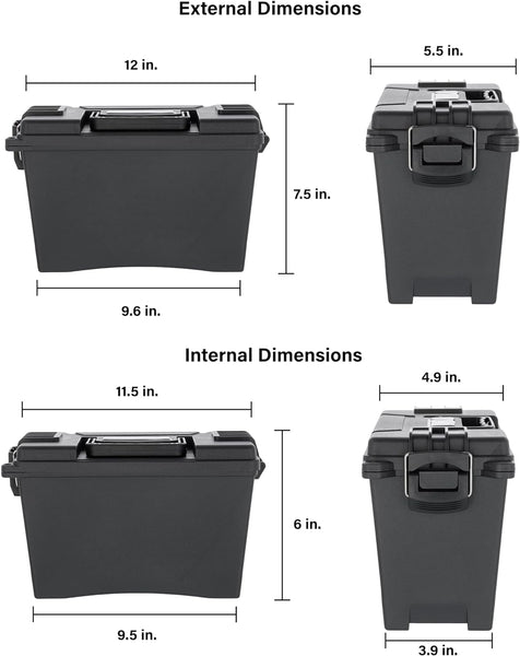 INTERTOOL Field Box - Stackable, Water-Resistant, Secure Latch, Lockable, Protective Ammo Can | BX08-0290
