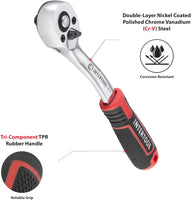 Juego de vasos de trinquete INTERTOOL de 1/4", 11", con desplazamiento, 12 piezas | ET08-8012 