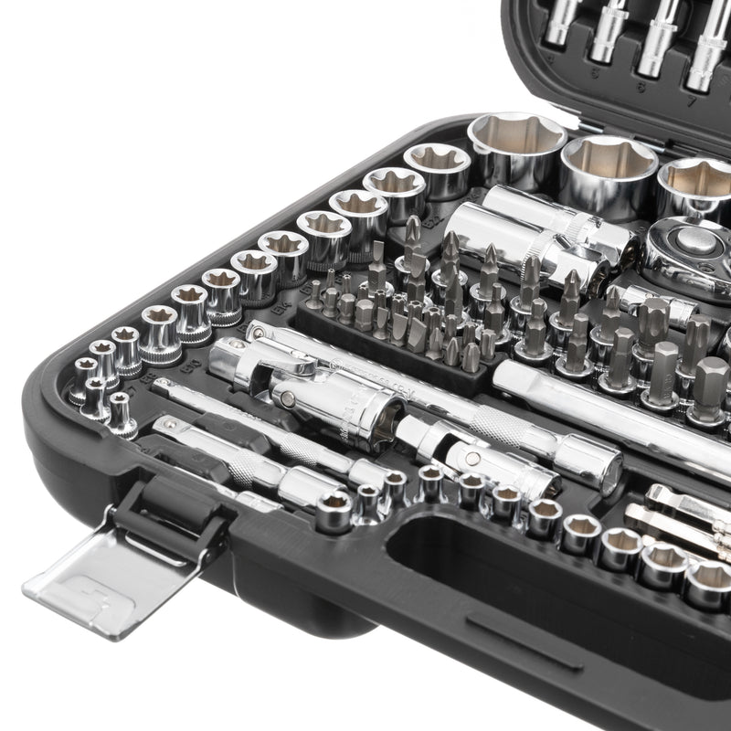 INTERTOOL 1/4", 3/8", 1/2" Drive Socket Set, Metric, 156 pcs | ET08-8156