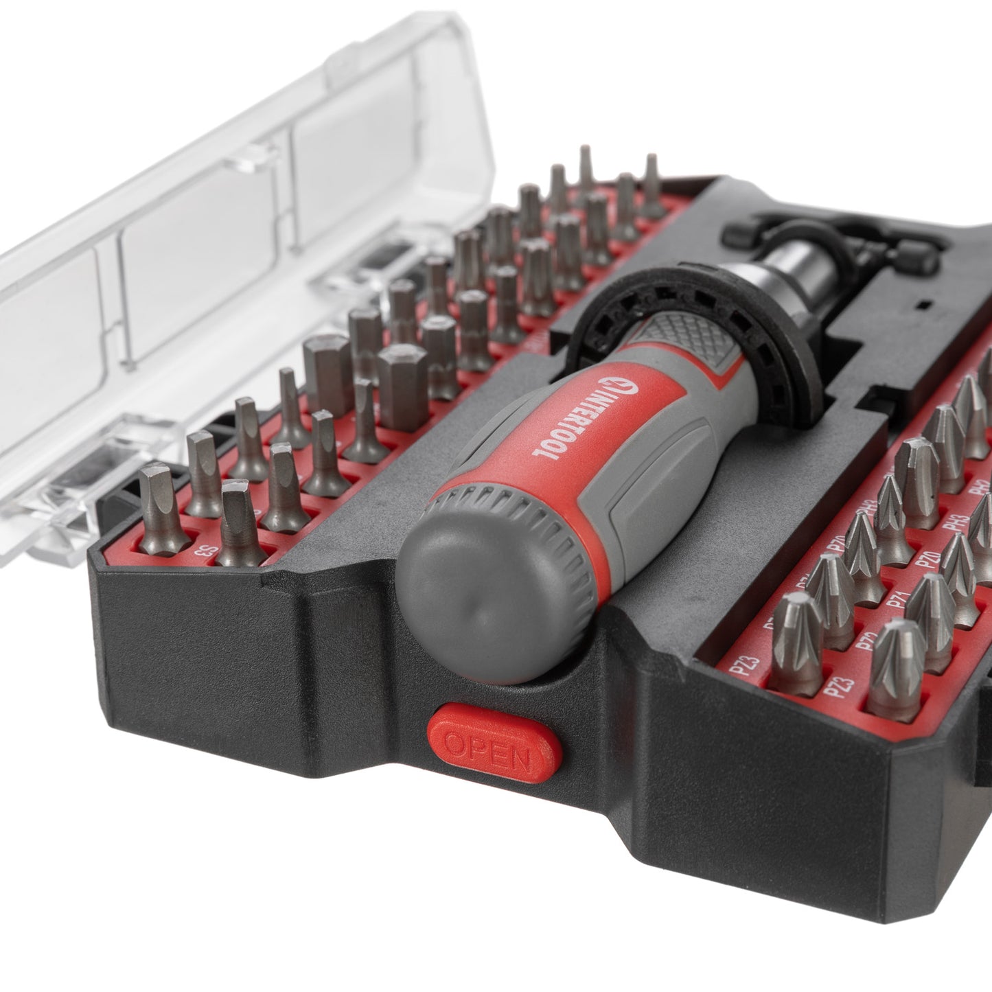 INTERTOOL 53 pcs Ratchet Multi-Bit Screwdriver, Mini, Portable Case | VT08-3353
