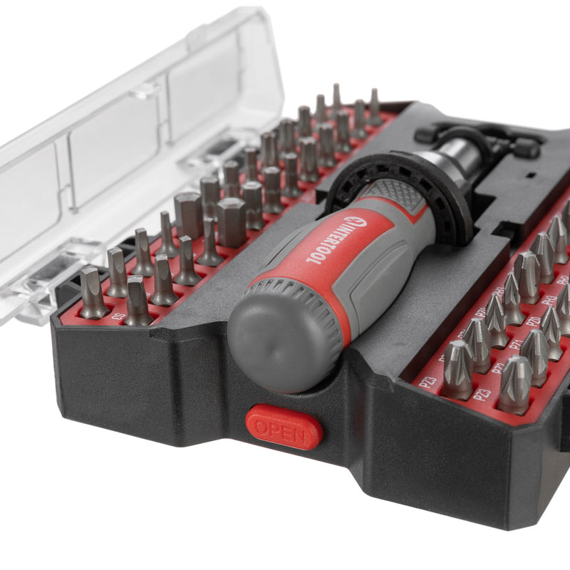 INTERTOOL 53 шт. мини-молоток-отвертка с многофункциональными битами, портативный кейс | VT08-3353