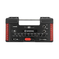 Juego de 57 mini dados y puntas INTERTOOL, llave de tubo de 1/4", estuche portátil | VT08-3657