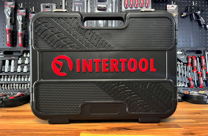 Juego completo de herramientas mecánicas INTERTOOL con accionamiento de 1/4" y 1/2", 100 piezas | ET08-8100 