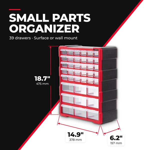 INTERTOOL Small Parts Organizer, 39 Removeable Drawers | BX08-4013