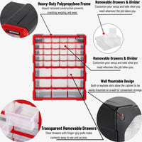 INTERTOOL Small Parts Organizer, 39 Removeable Drawers | BX08-4013
