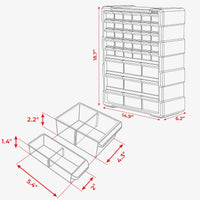 INTERTOOL Small Parts Organizer, 39 Removeable Drawers | BX08-4013