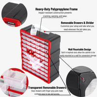 INTERTOOL Small Parts Organizer, 60 Removeable Drawers | BX08-4016