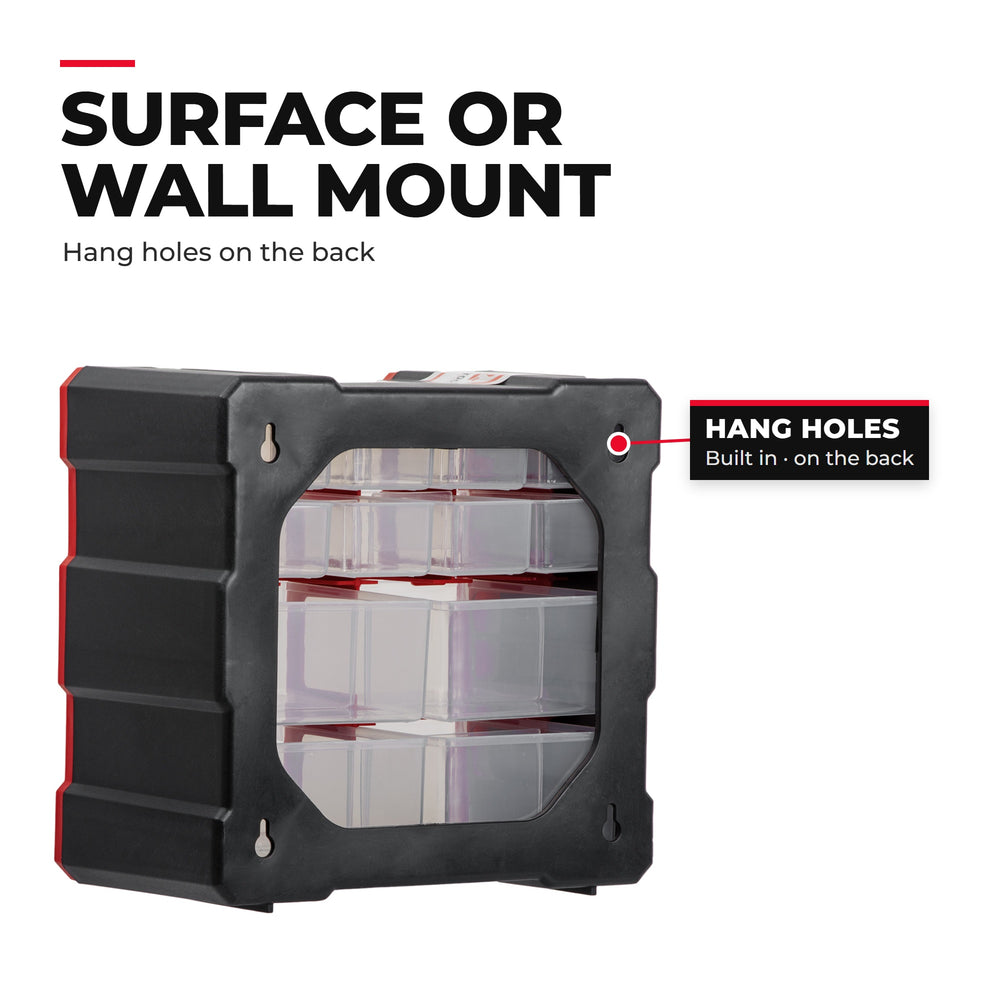 Organizador de almacenamiento pequeño INTERTOOL, gabinete de 12 cajones | BX08-4024
