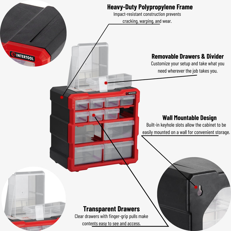 INTERTOOL 12-Compartment Small Storage Organizer | BX08-4024