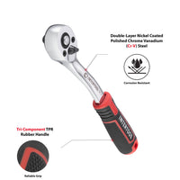 INTERTOOL 1/4" Drive Ratchet, 72-Teeth, Offset, 6" | ET08-8001