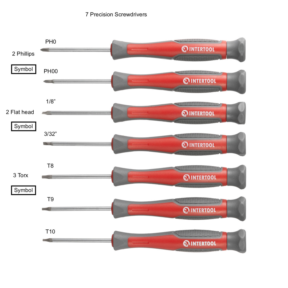 INTERTOOL 70-Piece Precision Screwdriver Set with Magnetic Driver| VT08-3370