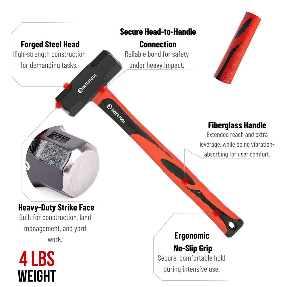 INTERTOOL 4 lb Sledge Hammer HT08-0242