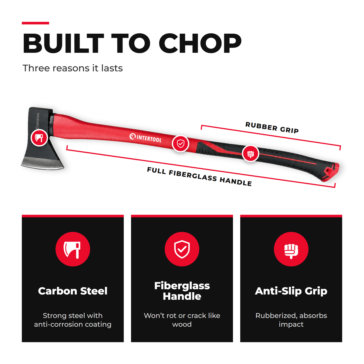 INTERTOOL 36” Chopping Axe | HT08-0264