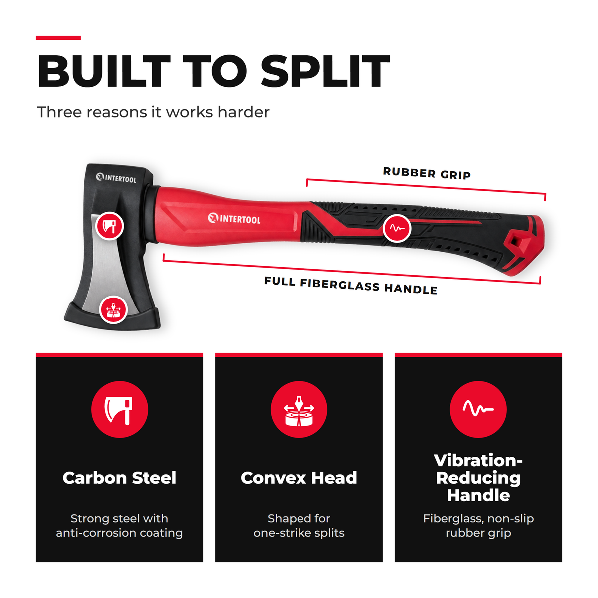 INTERTOOL 15" Splitting Hatchet | HT08-0274