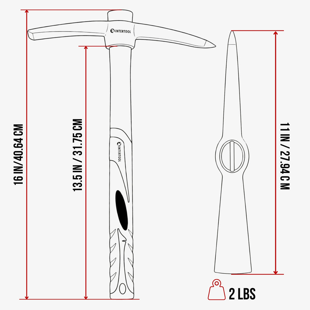 INTERTOOL Small Pick Mattock 1.5 lb | HT08-0303