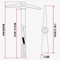 INTERTOOL Малый топор-мотыга 1,5 фунта | HT08-0303