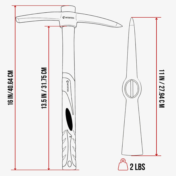 INTERTOOL Small Pick Mattock 1.5 lb | HT08-0303
