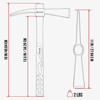 INTERTOOL Малый топор-мотыга 1,5 фунта | HT08-0304