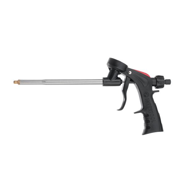 Pistola de espuma en aerosol INTERTOOL, sellador aislante, cuerpo de plástico liviano, control de flujo avanzado | PT08-0608 