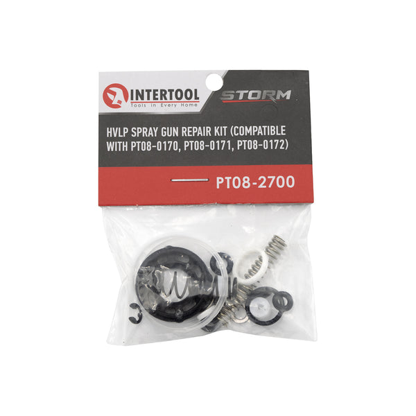 INTERTOOL Touch Up HVLP Black M-Diamond Spray Gun Repair & Spare Parts Kit - Compatible with PT08-0170, PT08-0171, PT08-0172  | PT08-2700