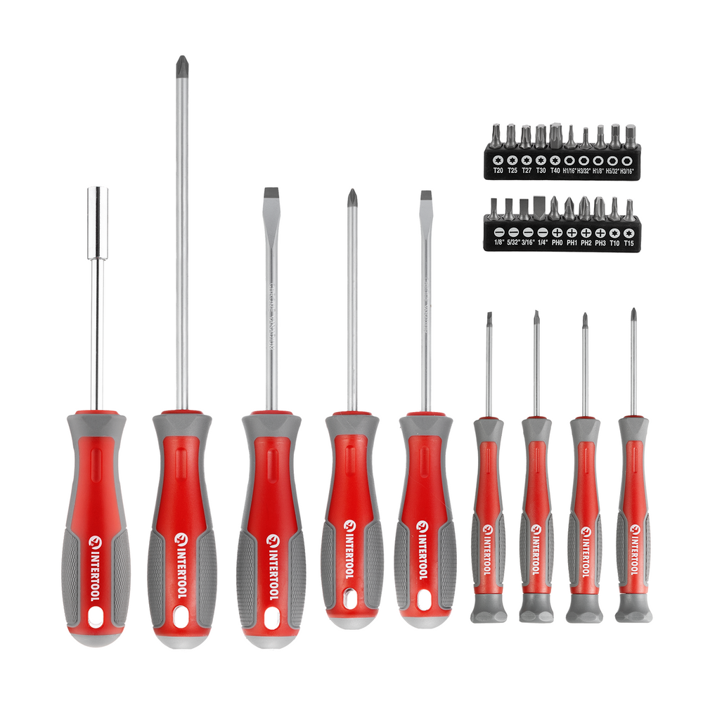 INTERTOOL  29pcs Mag Phillips/Slotted Screwdriver Set | VT08-3329
