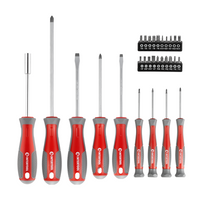 Juego de destornilladores magnéticos de punta Phillips y de punta plana de 29 piezas INTERTOOL | VT08-3329 