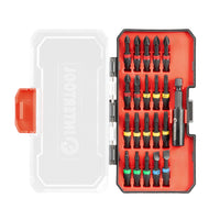 INTERTOOL 21pc Impact Bit Set | Phillips, Square, Torx, Slotted with Magnetic Holder | VT08-3381