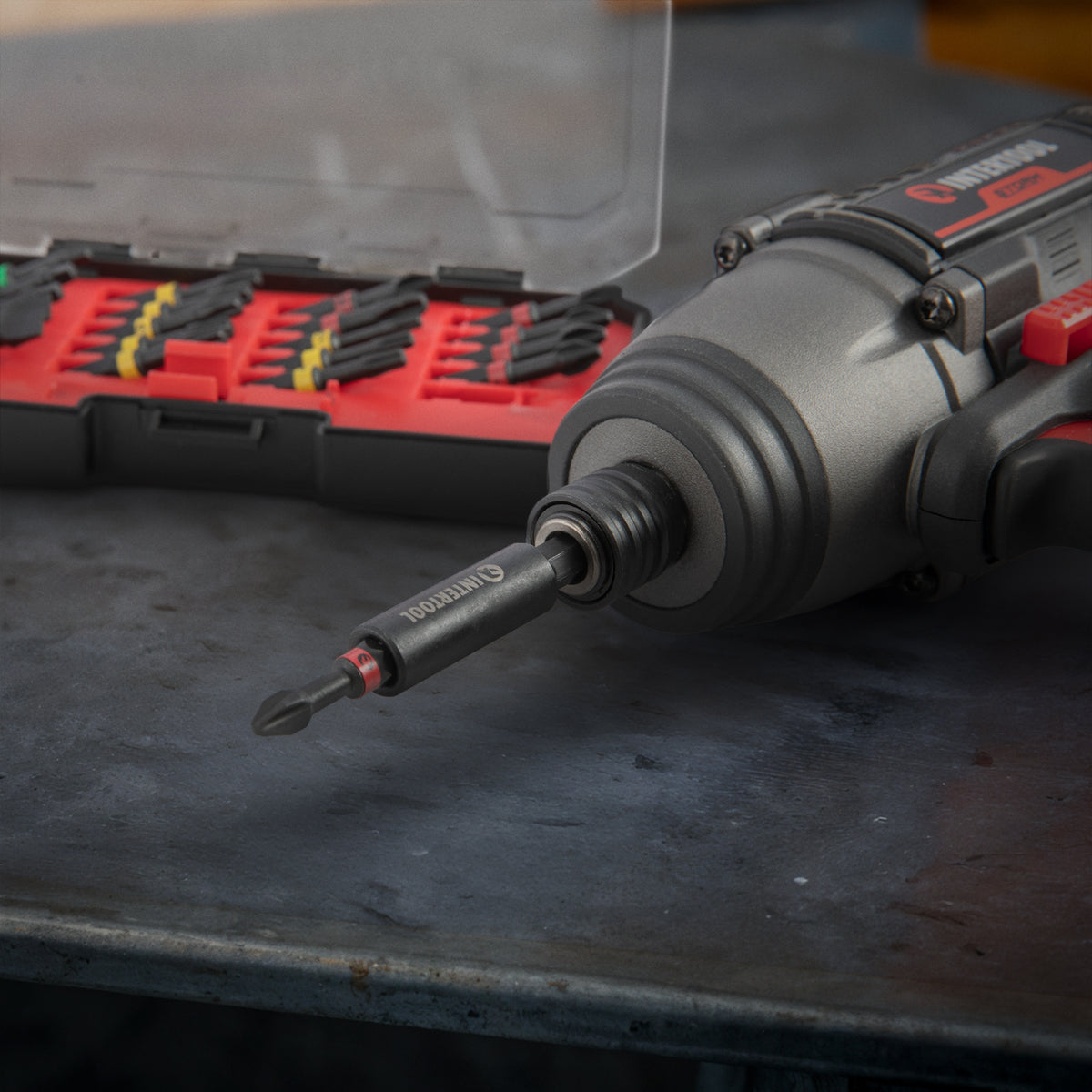 Набор ударных бит INTERTOOL 21 шт. | Phillips, Square, Torx, Slotted с магнитным держателем | VT08-3381